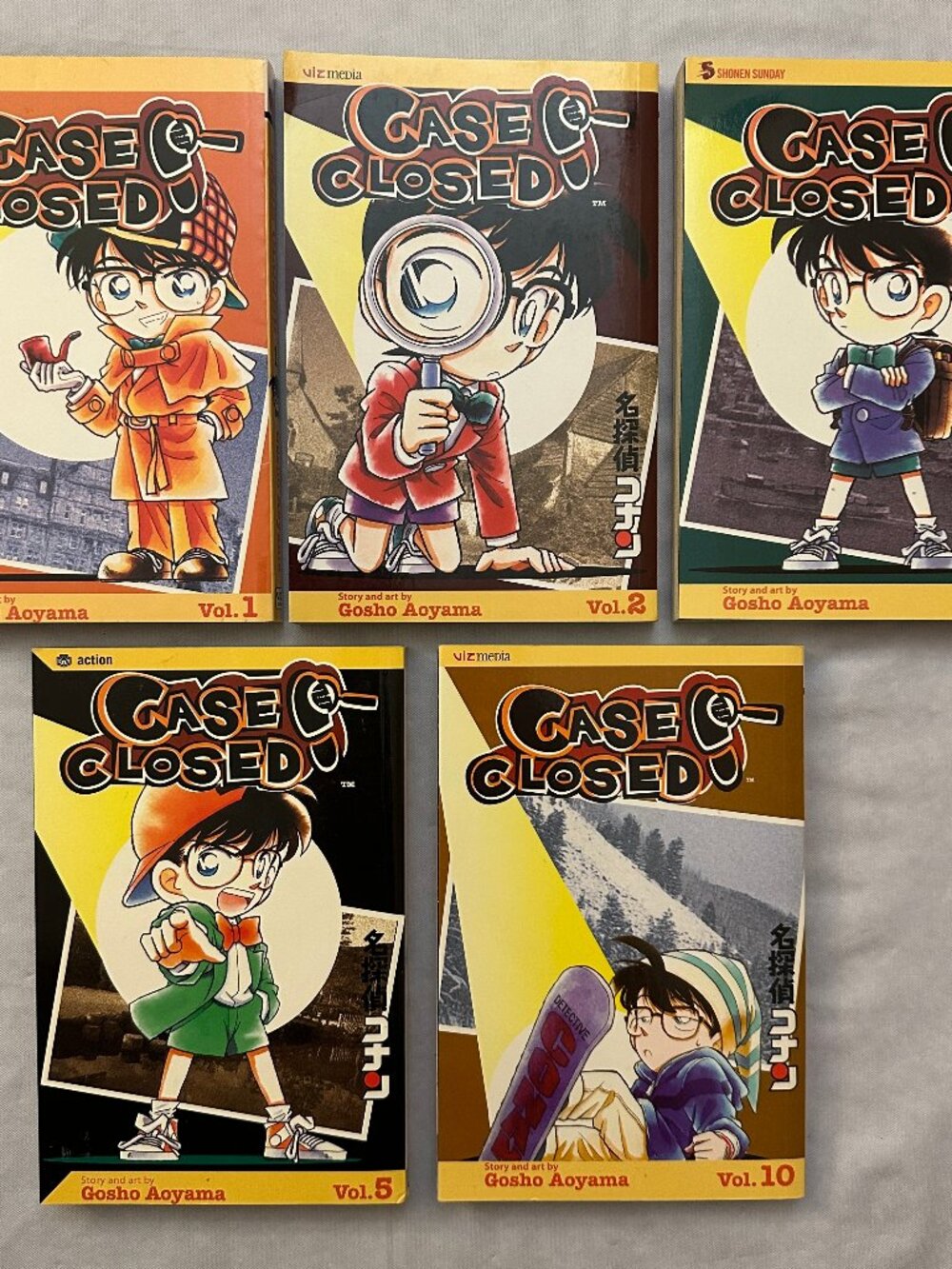 Case Closed Volumes 1, 2, 3, 5, 10 by Gosho Aoyama Manga Books / Paperback